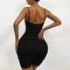 thumbnail image 3 of Mini vestido con cuello en V para mujer Vestido corto con tirantes profundos Sin espalda Sin mangas Traje diario FLhrweasw Nuevo, 3 of 7