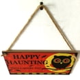 thumbnail image 3 of Letrero Colgante de Happy Haunting, Letreros de Halloween, Tablero Colgante para Habitación, Oficina, Decoración SM SunniMix Happy Haunting Hanging Sign, 3 of 8
