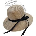 thumbnail image 2 of Eight Space Women's Summer Sun Beach Straw Hat, Floppy Foldable Airable Straw, 2 of 5