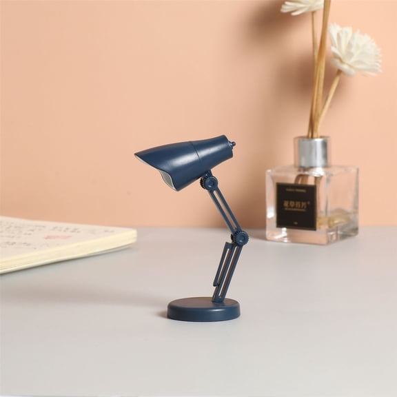Zzbeans Magnetic Folding LED Book Light, Mini Portable Reading Lamp with Warm Light, Clip On Night Light for Books Bedside Desk Study Office Travel, Blue