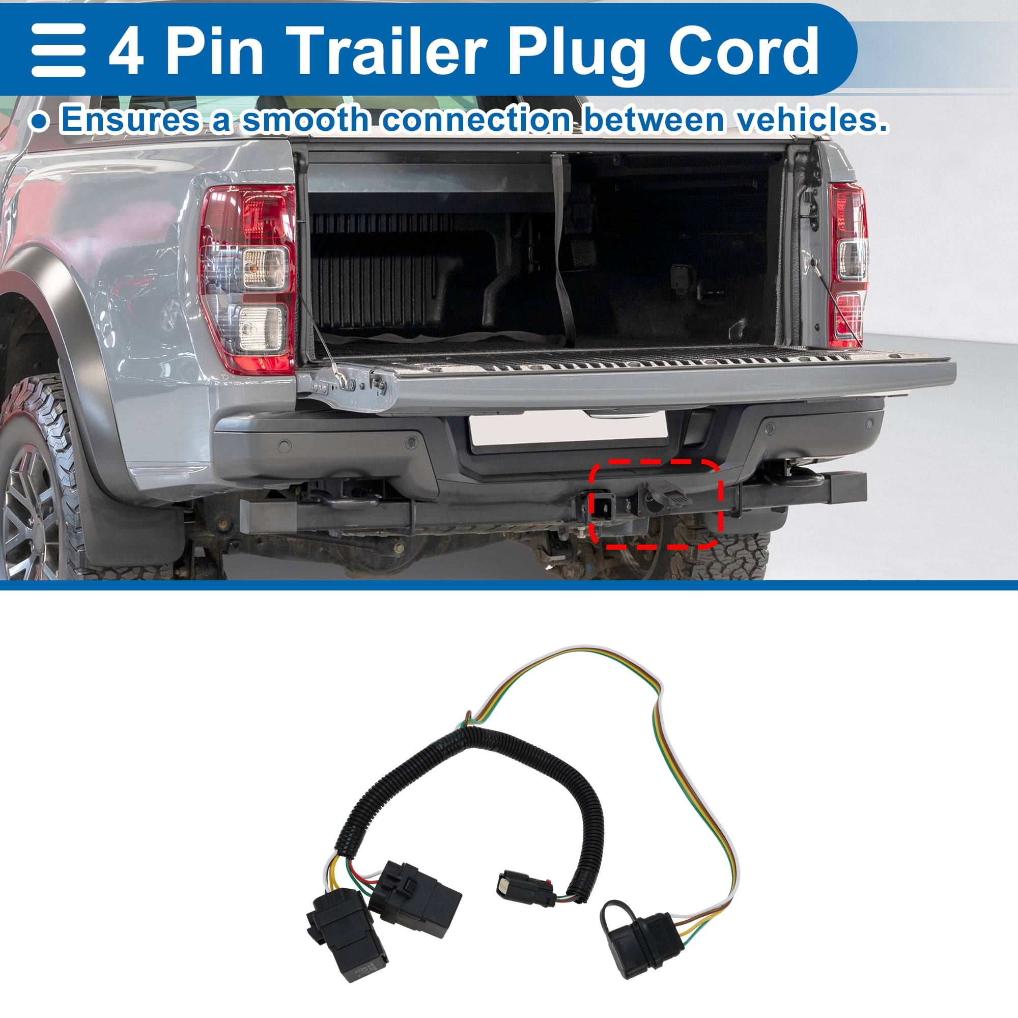 Unique Bargains 4 Pin Trailer Wiring Harness Towing Hitch Wiring for Chevrolet Equinox