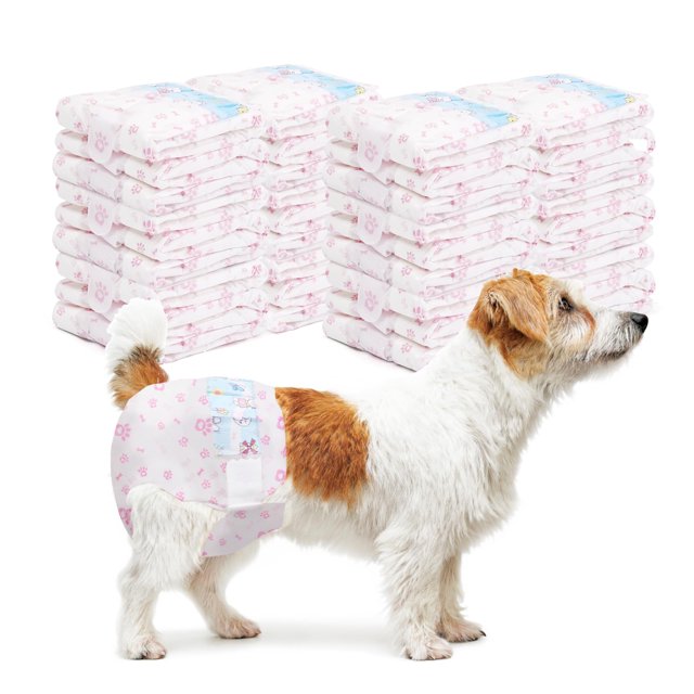 Pañales desechables para perros FUNLIYING para mujer, 90 unidades, talla M