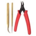 thumbnail image 2 of Alicates eléctricos con codo y pinza puntiaguda Kit de reparación electrónica resistente a la corrosión y al magnetismo, 2 of 12