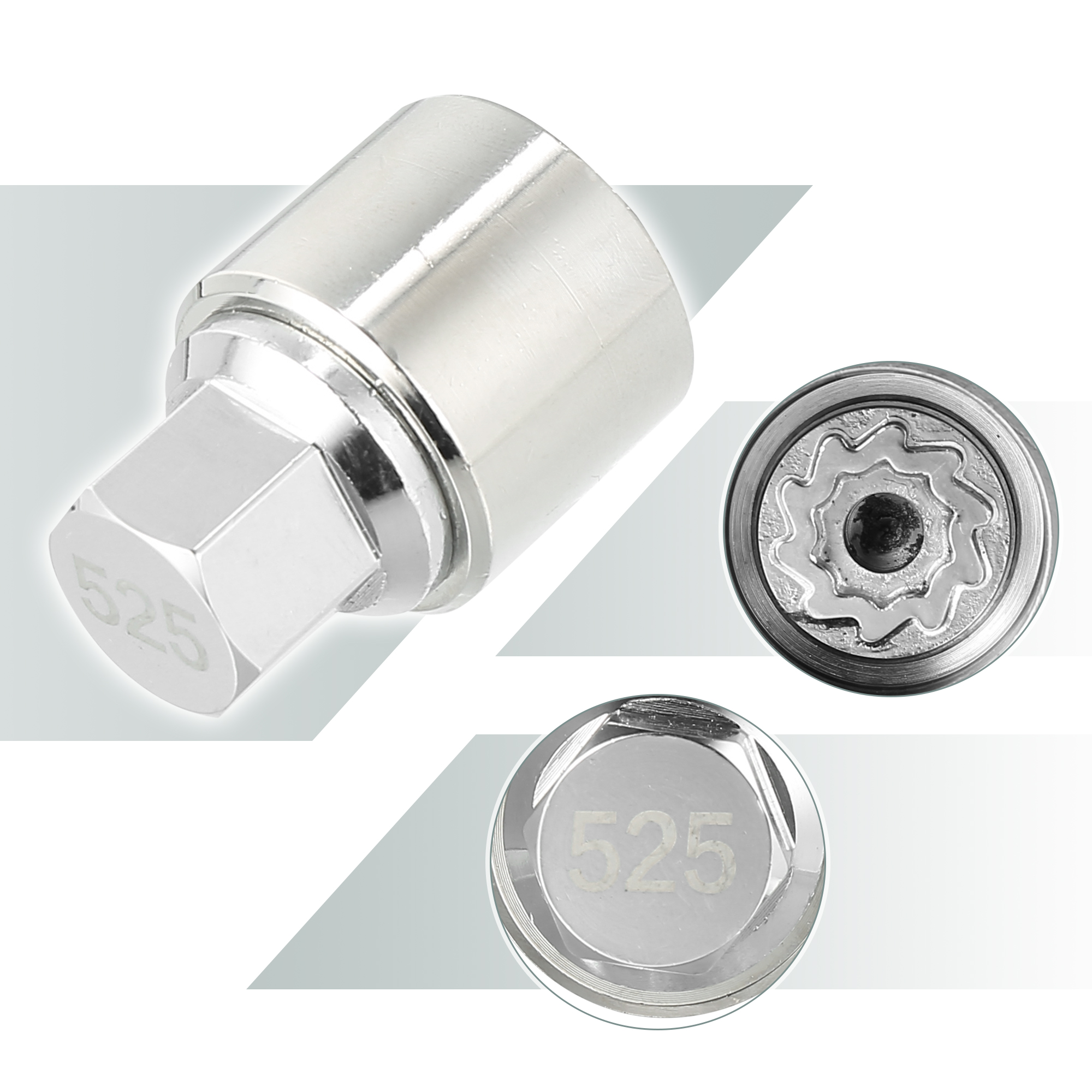 Unique Bargains Wheel Lock Lug Nut Anti Theft Socket Key for VW Touareg Phaeton