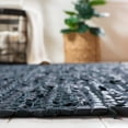 thumbnail image 4 of SAFAVIEH Vintage Leather Alexander Striped Area Rug, Black/Ivory, 6' x 9', 4 of 8