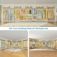 thumbnail image 5 of Timate U4 U Shape Garment Rack Heavy Duty Clothes Rack, Expandable Industrial Pipe Clothing Rack Wall Mounted Closet Extra Large Closet Rack Walk in Closet System, Closet Kit Gold, 5 of 7