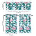 thumbnail image 6 of Kitchen Curtains 36 Inch Short - 3 Panel Set, Flamingo Tropical Bird Print, Rod Pocket Window Curtain, 100% Polyester for Hawaiian Summer Beach Decor, Easy Wash, 6 of 6