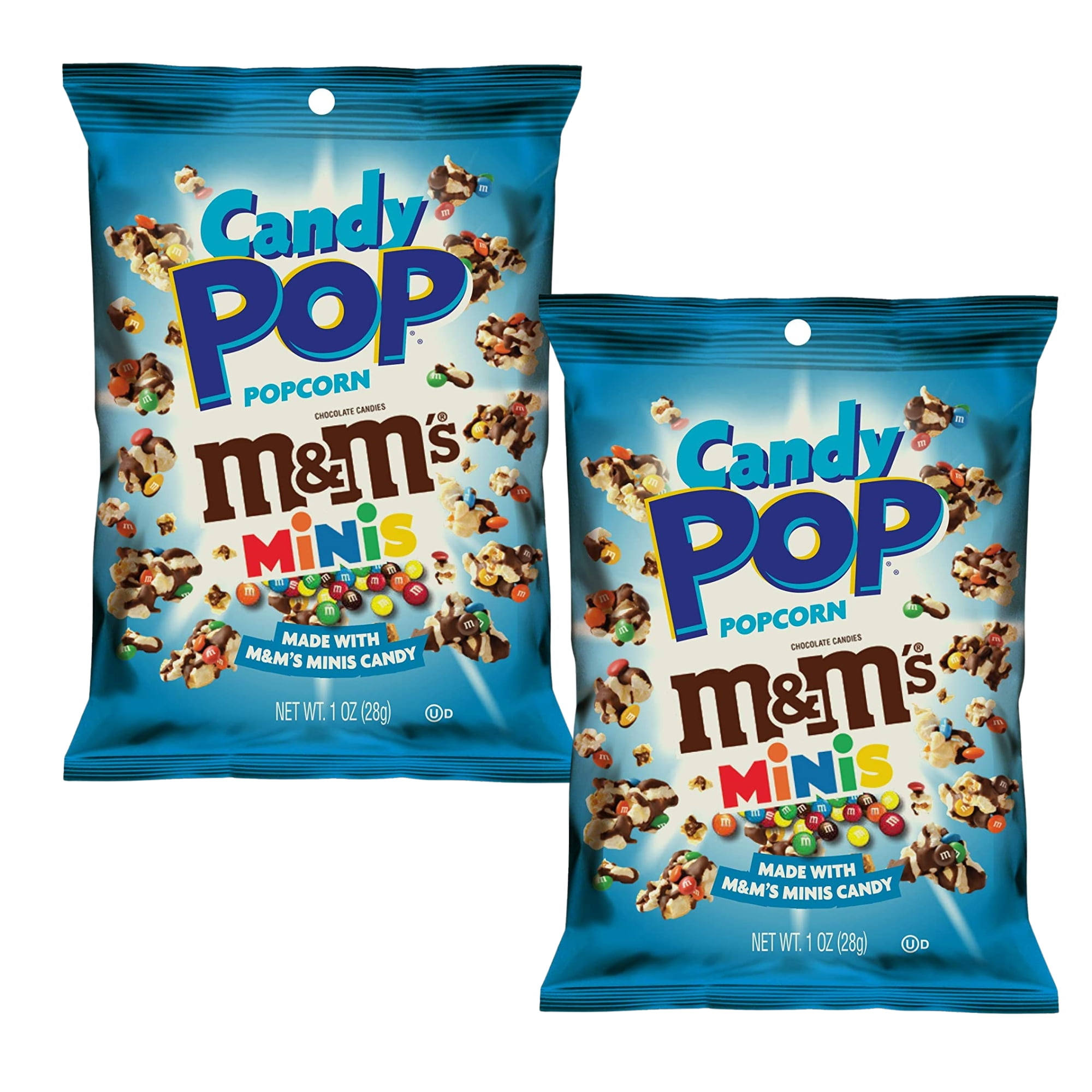 Candy Pop Popcorn M&M's Minis Candy Coated Popcorn, Made with Real M&M