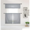 thumbnail image 1 of Accueil Maison SHIL 14709D12 Tier &amp; Valance Set - Rideaux de Fenêtre - Semi-Transparent - Blanc &amp; Gris, 1 of 1