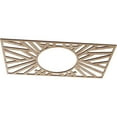thumbnail image 2 of 26"W x 13"H x 9 5/8"ID x 1/4"T Hoover Wood Fretwork Pierced Ceiling Medallion, Red Oak, 2 of 3