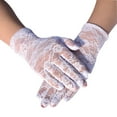 thumbnail image 1 of PMVFHDE Black Gloves Womens Short Lace Breathable Riding Sunscreen Wedding Gloves Ice Silk Screen, 1 of 2
