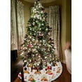 thumbnail image 4 of GZHJMY Christmas Tree Skirt Xmas Tree Skirts 48" Christmas Pattern with Corgis Christmas Tree Mat for Christmas Holiday Party Ornaments, 4 of 6