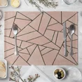 thumbnail image 5 of 2024 Placemat Colorful Geometric Aesthetic Patterns Cotton Linen Fabric Table Mats Family Dinner Tableware Kitchen Table Mat, 5 of 7