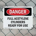 thumbnail image 5 of (2 Pack) Full Acetylene Cylinders Ready For Use OSHA Danger Sign 14 Inch X 10 Inch Plastic Sign, Weather Resistant, UV Protected for Workplace, Business, and Construction Site, Made in, 5 of 8