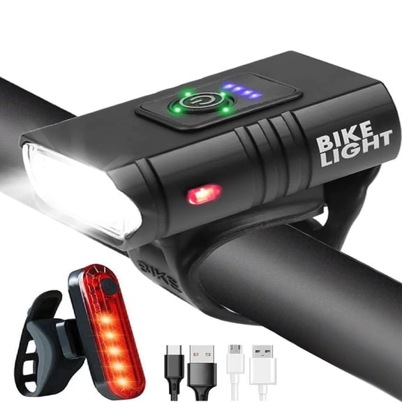 Bike Light Front and Rear 1500 Lumens Super Bright USB Rechargeable Bicycle Lights Set, 6 4 Modes Waterproof Safety LED Headlight & Taillight for Night Riding, Road, Mountain, Camping,bicycle lights
