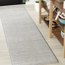 JONATHAN Y SCANDINAVIAN 2 x 8 Runner Rug, Aarhus Minimalist Striped - Gray/Ivory, SCN102D-28