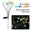 Multicolour, variant on 8 LED Solar Powered Firefly Swaying Lawn Lights Outdoor Garden Landscape Lamp