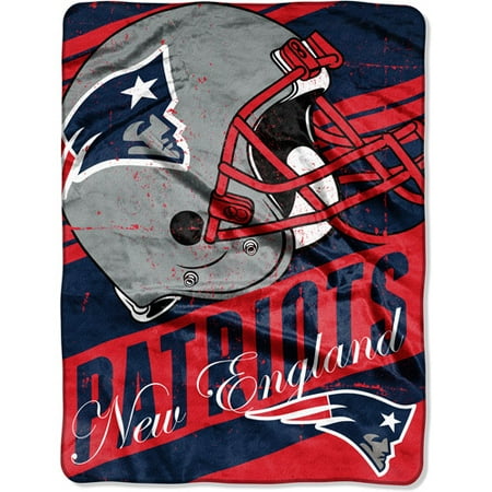 NFL Micro Raschel Deep Slant 50" x 60" Throw, New England Patriots