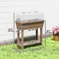 thumbnail image 3 of Outsunny 41L Self Watering Raised Garden Bed, Planter Box, Brown, 3 of 10