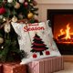 thumbnail image 4 of Funda de almohada de lino, decoración navideña, funda de almohada navideña, decoración navideña, decoración de sofá, funda de almohada de lino para sofá de casa, decoración navideña, 45 x 45 cm, decor, 4 of 6