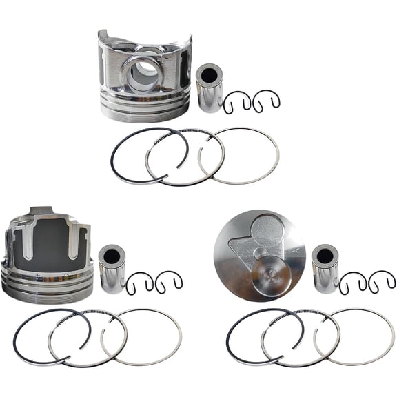 3PCS D782 Piston Piston Rings 1G688-21112 1G68821112 For Kubota D782 D782E Engine Zero Turn Mower ZD1011 ZD321 ZG332P G2160 GR2110 Tractor JB14 JB15X B7410 B1181 STD D782 piston ring set