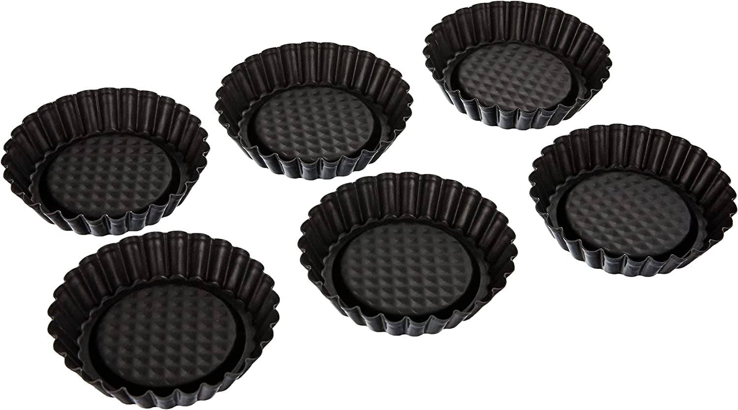 DS.DISTINCTIVE STYLE Non-Stick Mini Tart Pans Set of 12 Pieces 2.56-Inch Individual Round Muffin Pan Baking Moulds 