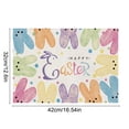 thumbnail image 3 of PUSPU Easter Themed Placemats Rabbits And Easter Egg Patterns Mats Party Decoration Placemats Festive Mood Decorations, 3 of 6