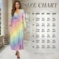 thumbnail image 6 of FKELYI Tie-Dye Rainbow Print Womens Fall Dress Long Sleeve Maxi Dress for Wedding Party Casual Outdoor Cloth V Neck Soft Dresses with Pocket, 3XL, 6 of 6