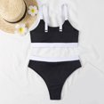 thumbnail image 6 of Womens Thong Bikini Junior Swimsuits 2 Piece Outfits for Women Black, Sizes S-XL, 6 of 7