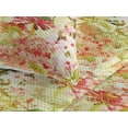 thumbnail image 3 of Ambesonne Floral Design Quilted Bedspread Set 3 Pcs, Asian Flowers Dreamy, King, Apple Green Coral, 3 of 4
