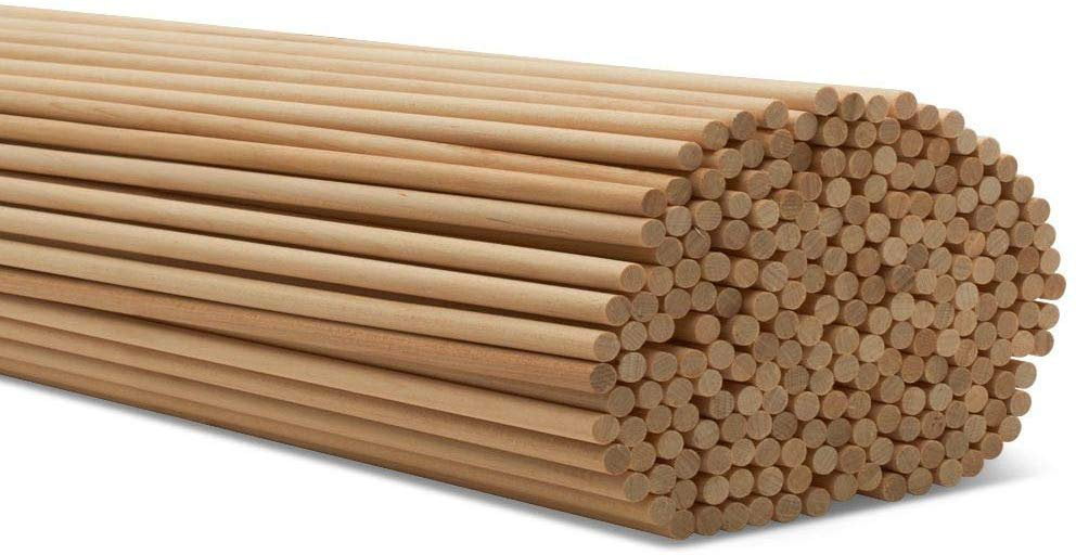 Dowel Rods Wood Sticks Wooden Dowel Rods 1000 Pieces 1/4 x 6 Inch Unfinished Hardwood Sticks for Crafts and DIYers by Woodpeckers 