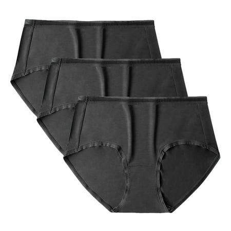 Solid Color Women s Underwear  Cotton Grade  Comfortable Mid Waist  Breathable Bottom Pants  Waistband  Everyday Use  Seamless Design  Soft Fabric  Plus Clothes for Women Plus Size | Black M