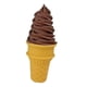 thumbnail image 3 of Cono de helado falso, modelo de helado artificial, decoración de pasteles, juguete de comida de imitación Marrón, 3 of 8