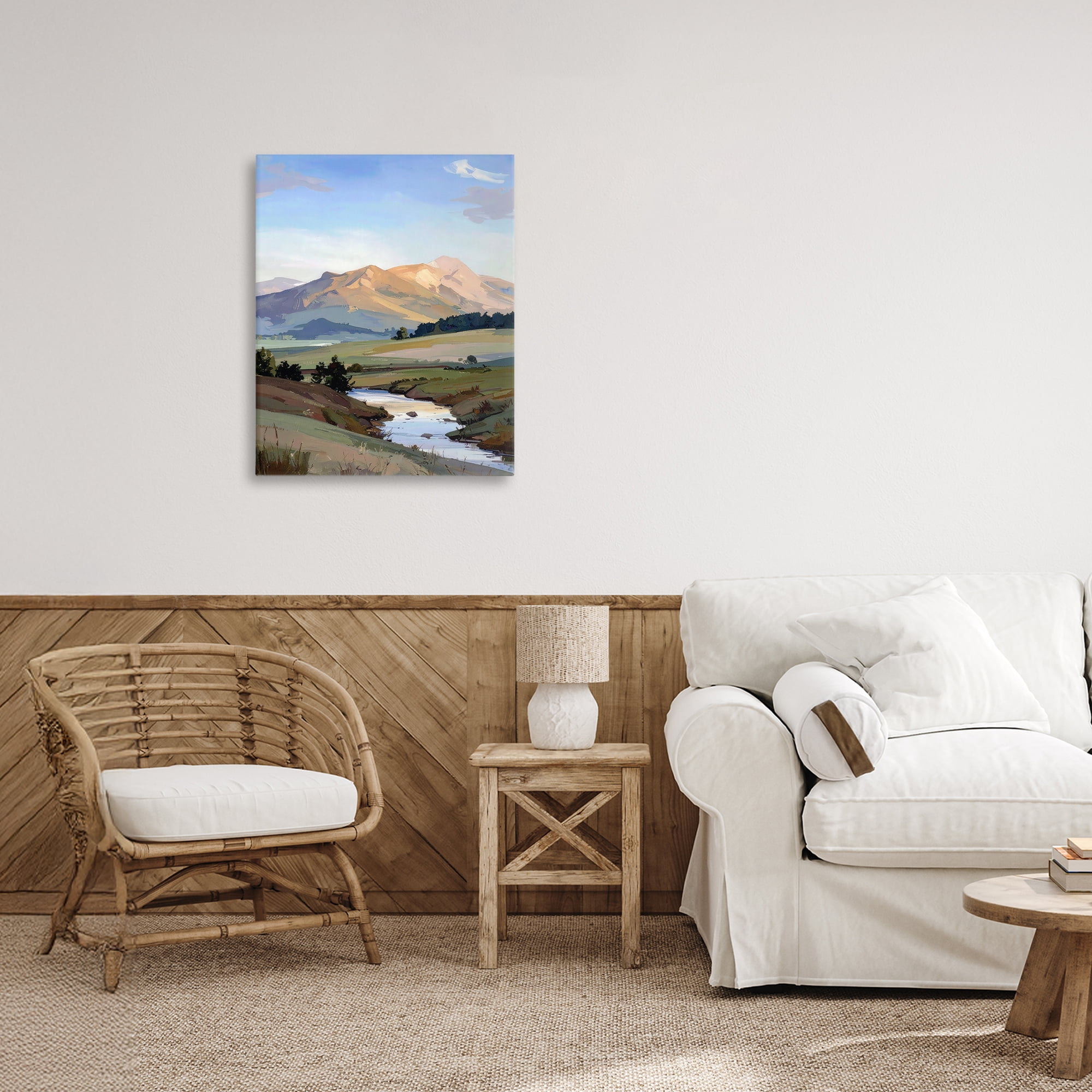 Stupell Industries Across The Valley River Canvas Wall Art, design by Alonza Saunders