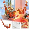 thumbnail image 2 of Cadena de luces LED navideñas para decoración de dormitorio y habitación, calcetines navideños, linterna, 2 of 5