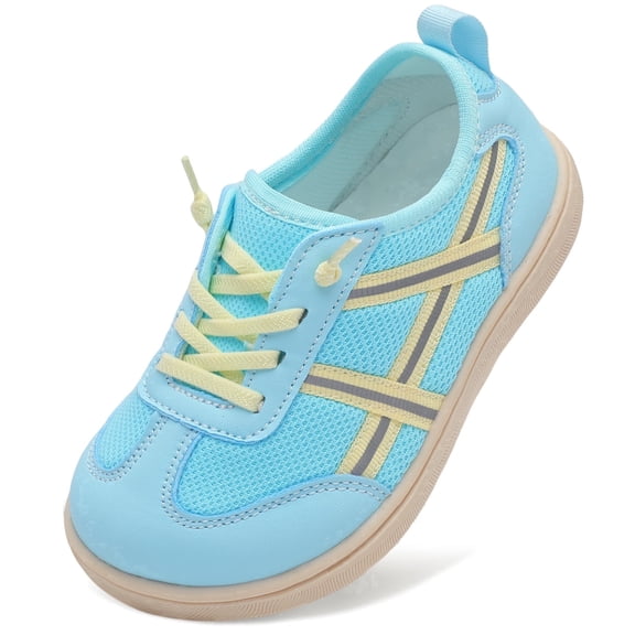 Barerun Toddler Shoes Boys Girls Non-Slip Tennis Shoes Flats,Wide, Pull-On, Square Toe,Blue,8 Toddler