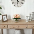 thumbnail image 3 of Nearly Natural Rose and Hydrangea Bouquet Artificial Flower Arrangement in Vase, 3 of 3
