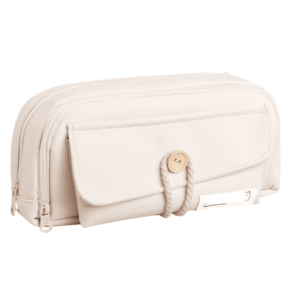 Tumao Pencil Case Large Capacity, Simple Style Cotton Rope Pencil Holder, Office Stationery Organizer