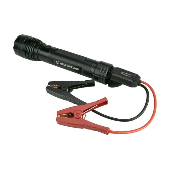 Scosche Industries Battery Portable Jump Starter PBJF400 PowerUp; Use To Power-Up Dead Batteries On Car/Trucks/Boats/ATV/UTV; 400 Peak Amp; With 2 Amp USB Outlet; 6 Cylinders Jump Starts Per Charge