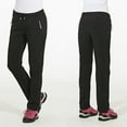 thumbnail image 1 of SHOWERORO Pantalon de Randonnée pour Femmes 1Pcs Imperméable et Résistant au Vent pour Cyclisme et Voyage en Noir, 1 of 8
