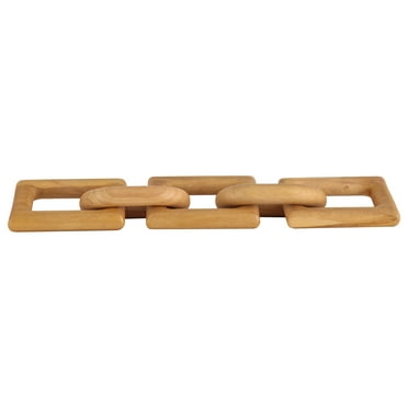 Mainstays 19.49" Natural Teak Finish Wood Decorative Links