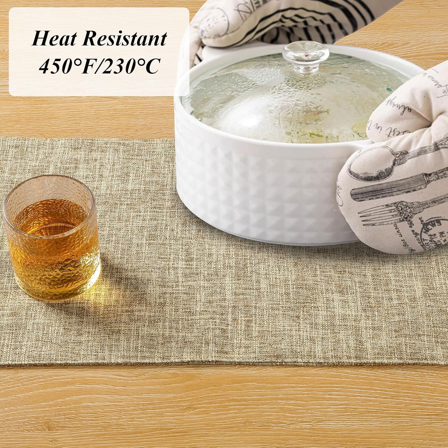 Yamaziot Reversible Fabric Placemats Set of 4 photo 5