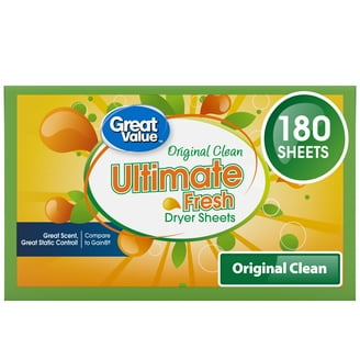 Great Value Paradise Fresh Fabric Softener Dryer Sheets, 160 Loads