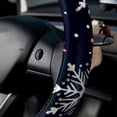 thumbnail image 5 of Christmas Snowflakes 14.5 Inch Printing PVC Leather Steering Wheel Cover Car Wheel Covers Auto Accessories, 5 of 6