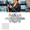 thumbnail image 4 of Skull Rivets, Surfaces Plating Treatment 150Pcs  Fashionable Skull Prong Stud Wide Applications  For Handbags Gold,Silver,Silver Black, 4 of 8