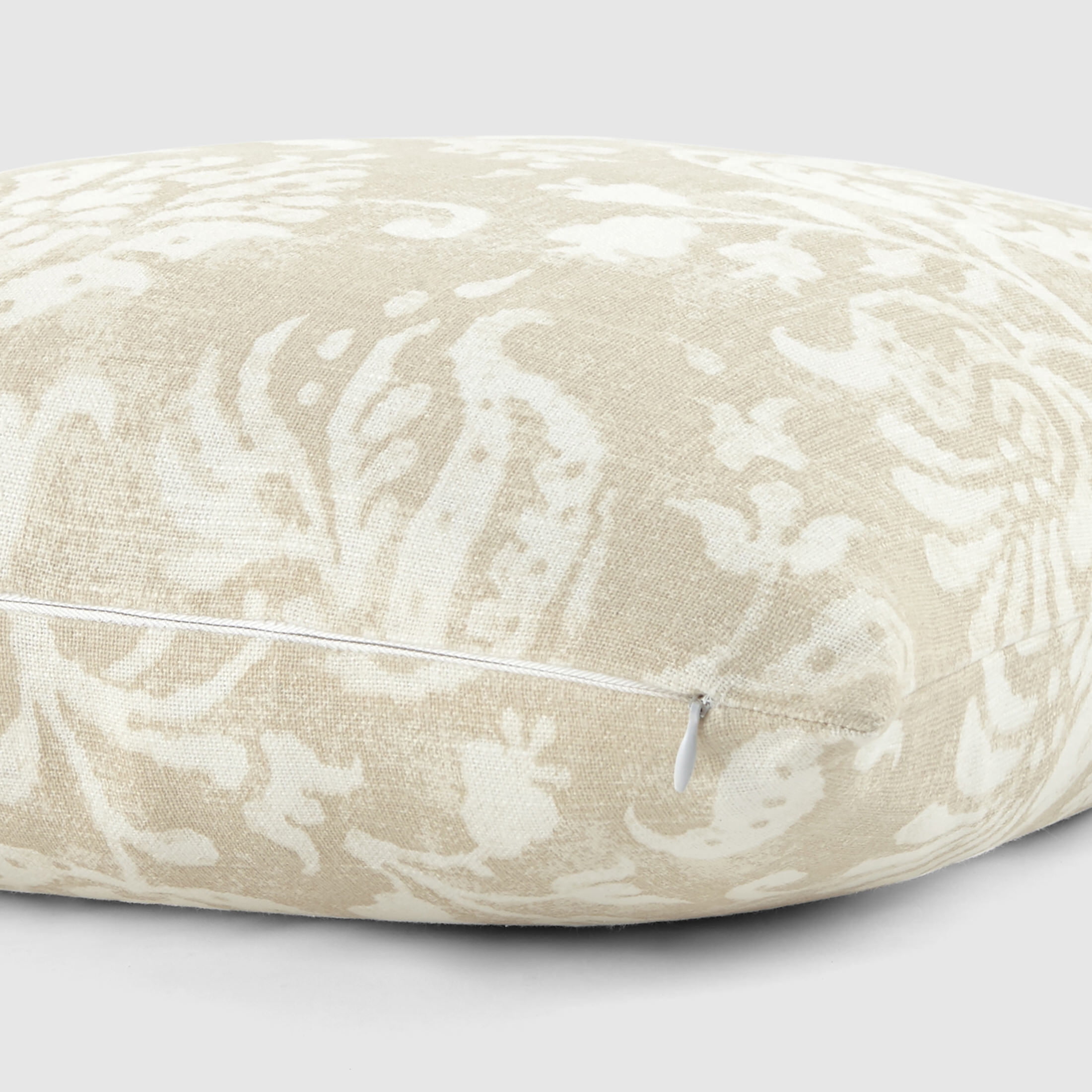Noble Linens Elegant Cotton Decor Throw Pillow in Distressed Floral Pattern