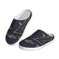thumbnail image 2 of Lsque 2025 New Year 2 Pattern Womens Comfort Cotton on Scuff With Memory Foam and Anti-skid Sole Slipper-39/40, 2 of 7