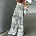 thumbnail image 4 of SGFCWSX Toddler Girls Long Pants Side Pockets Graphic Pattern Wide Leg Girls Outwear Gray, 4 of 7