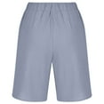 thumbnail image 4 of Linen Shorts for men Big and Tall,Men's Long Linen Shorts Below Knee Pocketed 3/4 Summer Drawstring Capri Pant,Mens Linen Shorts Drawstring, 4 of 7