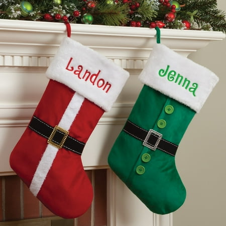 - Personalized Elf, Santa Or Mrs. Claus Dress Christmas Stocking